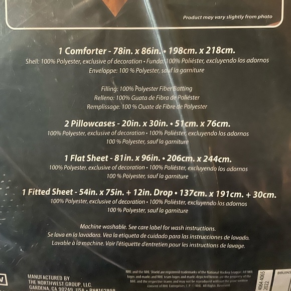 NHL Boston Bruins The Northwest Company 5-Piece Queen Bed in a Bag Set - Picture 2 of 5